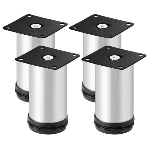 Stainless Steel Adjustable Furniture Cabinet Legs Set of 4